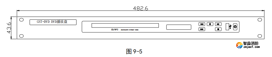 海灣GST-DVD 型 DVD 播放盤(pán)（可選配）接線安裝技術(shù)